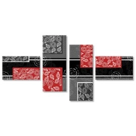 Tablouri canvas Abstract Rosu si Negru 3285