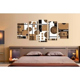 Tablouri canvas Abstract bej-negru 3624