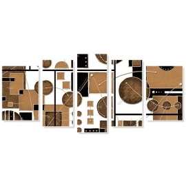 Tablouri canvas Abstract bej-negru 3624