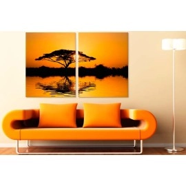 Tablouri canvas Africa peisaj copac 1702