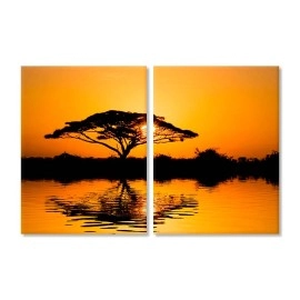 Tablouri canvas Africa peisaj copac 1702