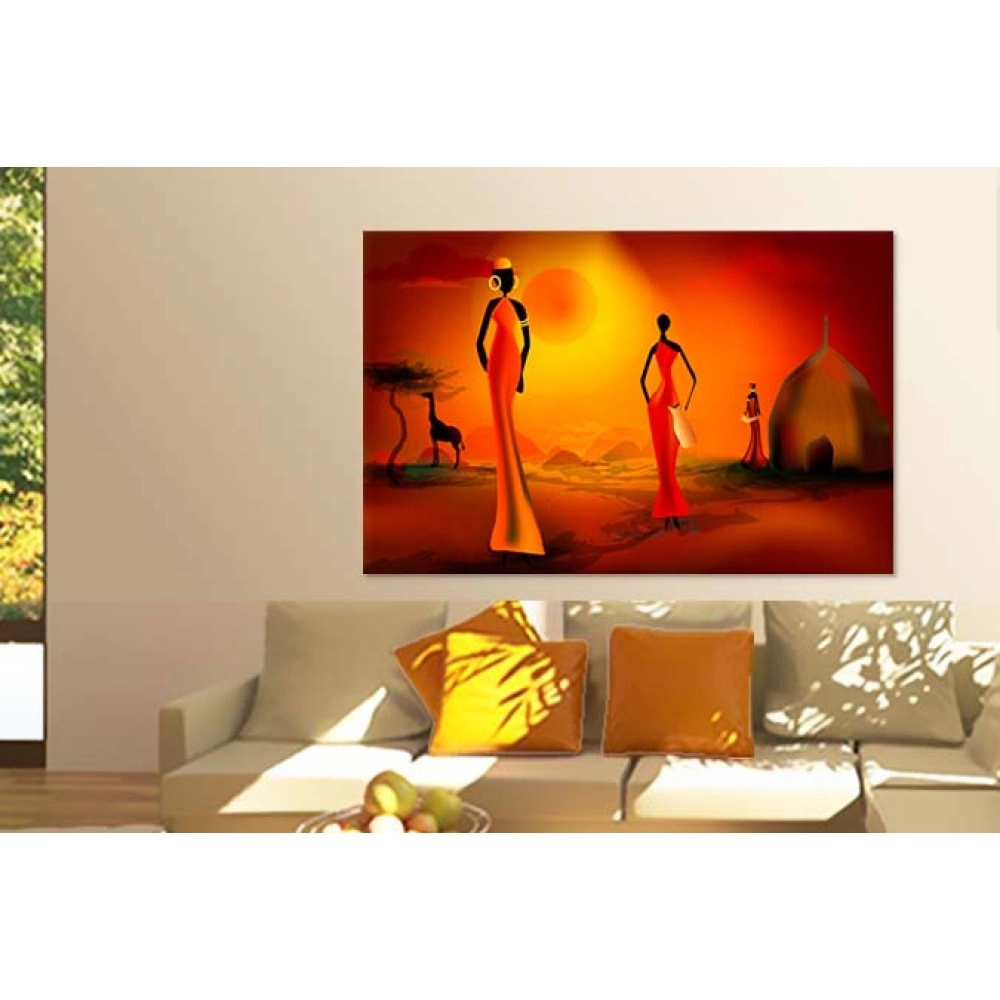 Tablouri canvas Africa Siluete 25412
