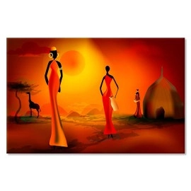 Tablouri canvas Africa Siluete 25412