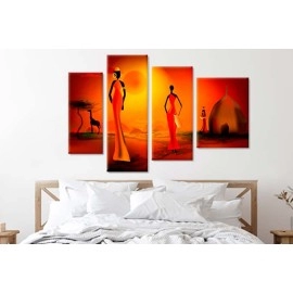 Tablouri canvas Siluete africane 2512