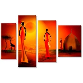 Tablouri canvas Siluete africane 2512