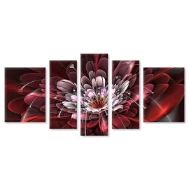 Tablouri canvas fractal burgund 669