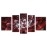 Tablouri canvas fractal burgund 669
