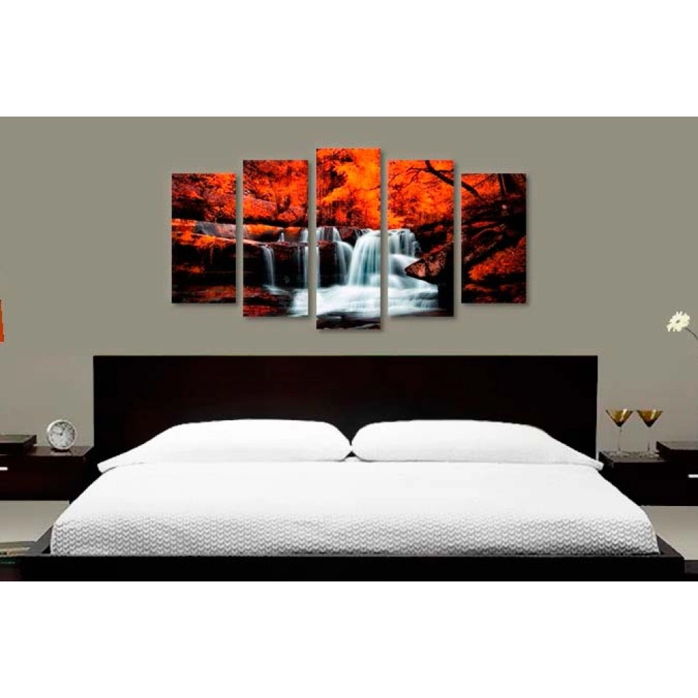 Tablouri canvas Cascada in padure 2156