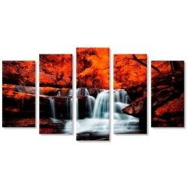 Tablouri canvas Cascada in padure 2156