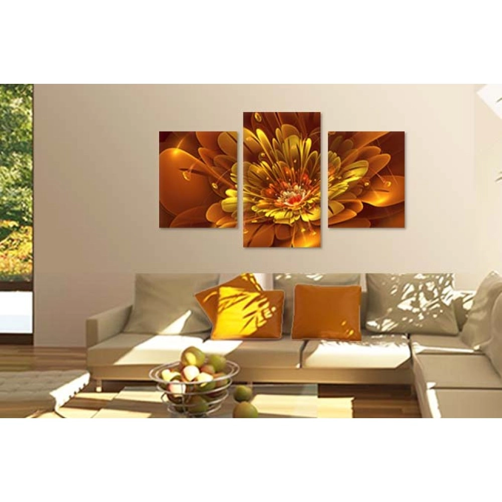 Tablouri canvas Fractal gold 20168