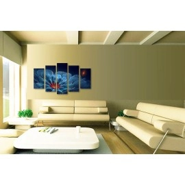Tablouri canvas Fractal albastru 1210