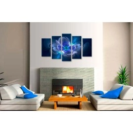 Tablouri canvas Fractal turcoaz 2383