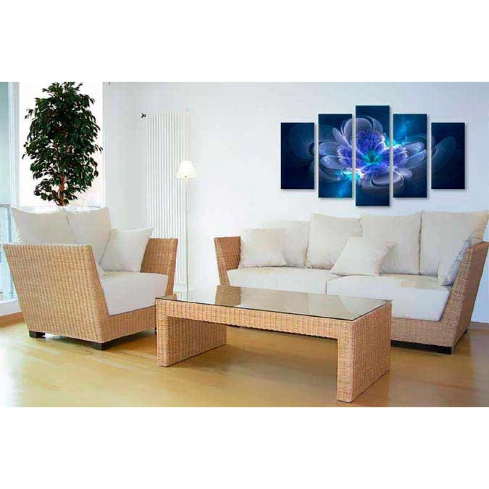 Tablouri canvas Fractal turcoaz 2383