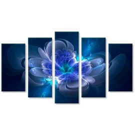 Tablouri canvas Fractal turcoaz 2383