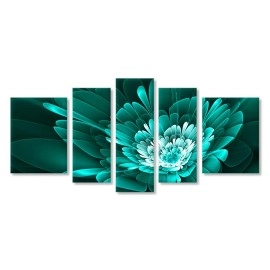 Tablouri living fractal turcoaz