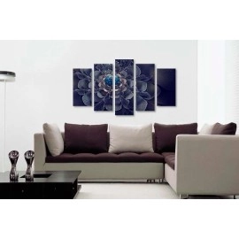 Tablouri canvas Fractal gri-albastru 2247