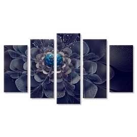Tablouri canvas Fractal gri-albastru 2247
