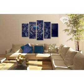 Tablouri canvas Fractal gri-albastru 2247