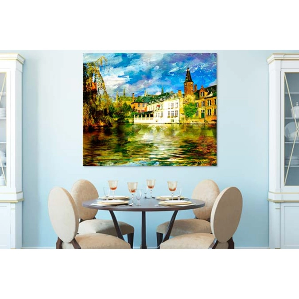 Tablouri canvas Casa si lac 59026