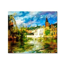 Tablouri canvas Casa si lac 59026