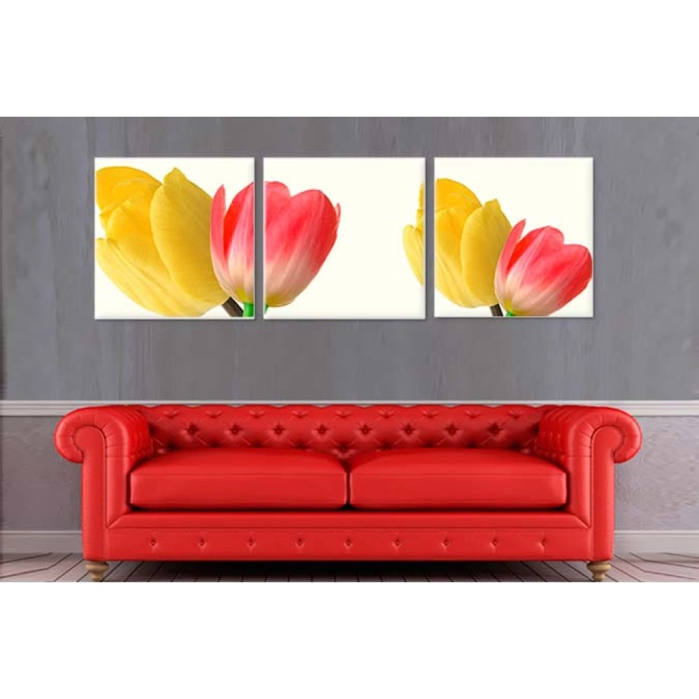 Tablouri canvas Lalele galbene si rosii 2209