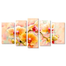 Tablouri canvas Orhidee in culori calde 2391