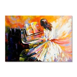 Tablouri canvas Cantareata la pian 6121