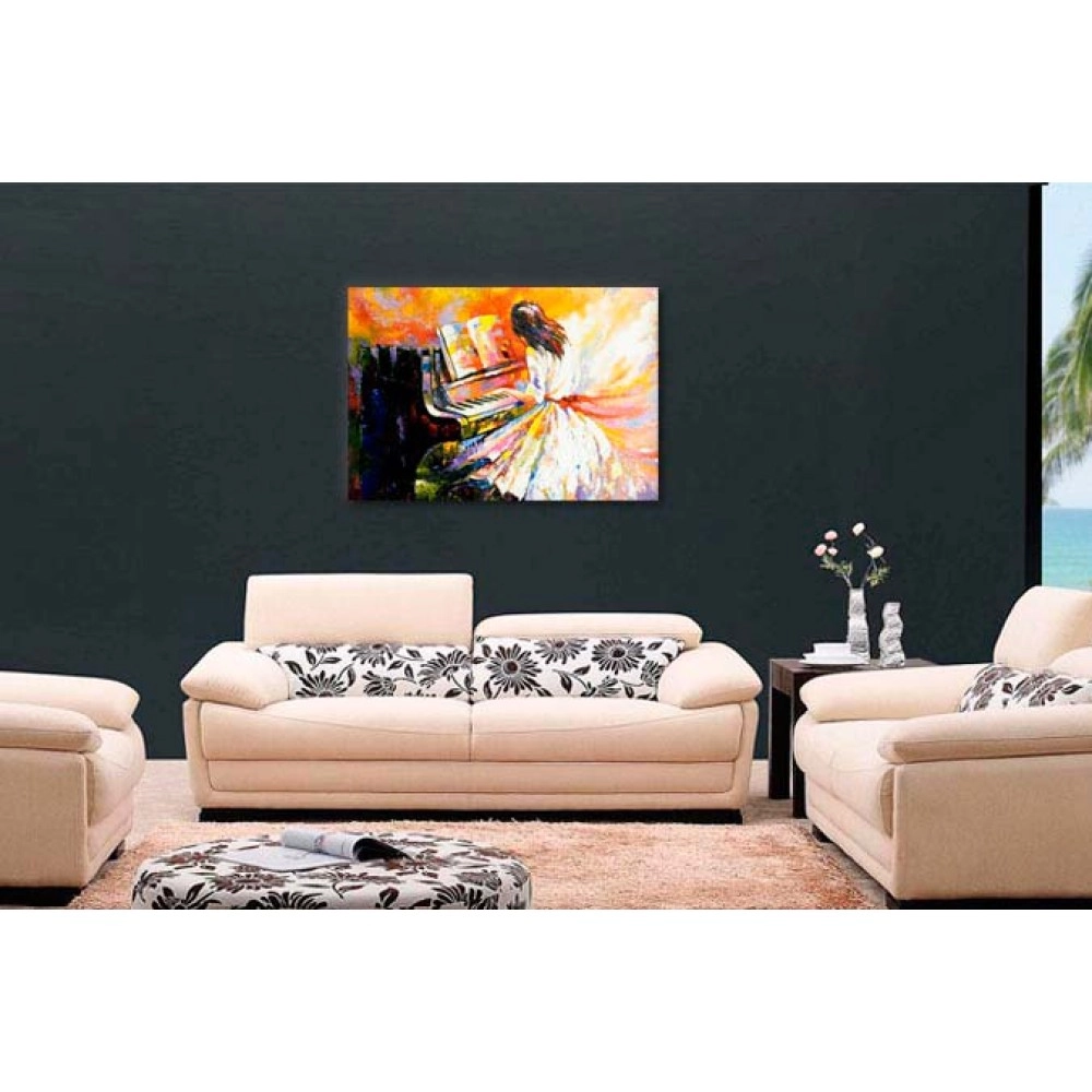 Tablouri canvas Cantareata la pian 6121