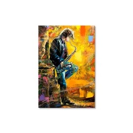 Tablouri canvas Cantaret la saxofon 7348