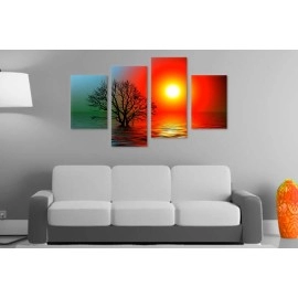 Tablouri canvas Peisaj in apus 65245