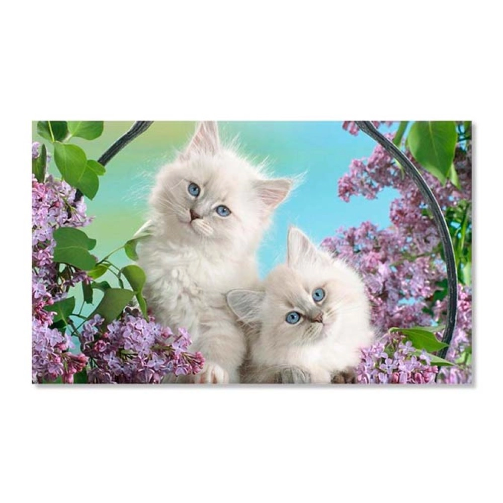 Tablouri canvas Pisicute si liliac 4126