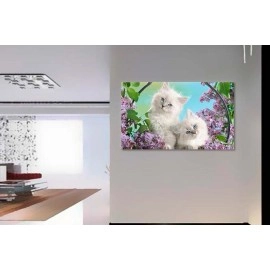 Tablouri canvas Pisicute si liliac 4126