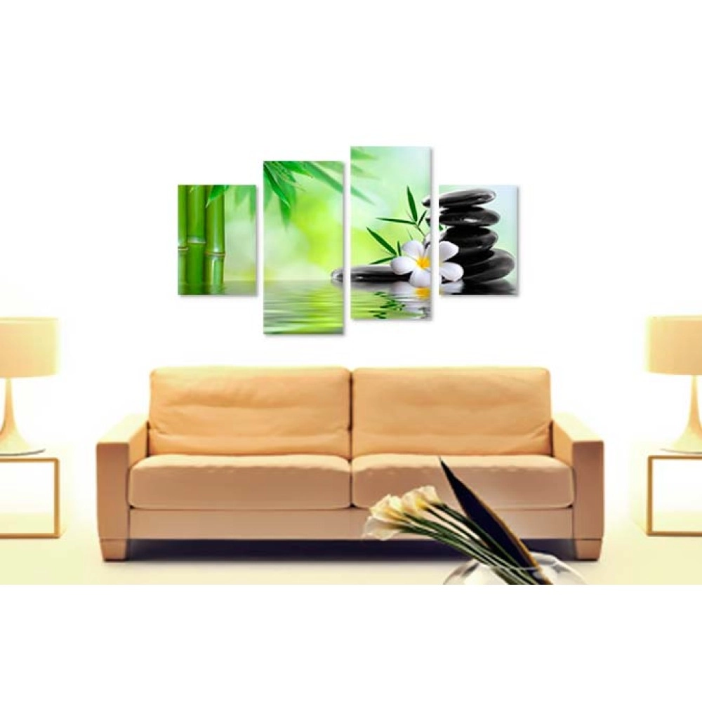 Tablouri canvas Bambus si Plumeria 57208