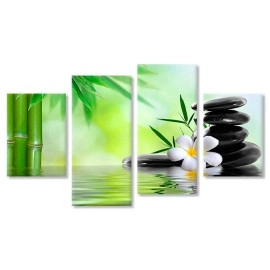 Tablouri canvas Bambus si Plumeria 57208