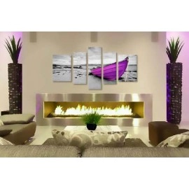 Tablouri canvas Barca pe nisip 51041 Mov