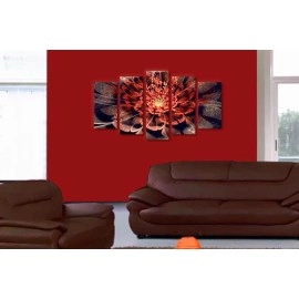 Tablouri canvas Fractal rosu si maro 1113