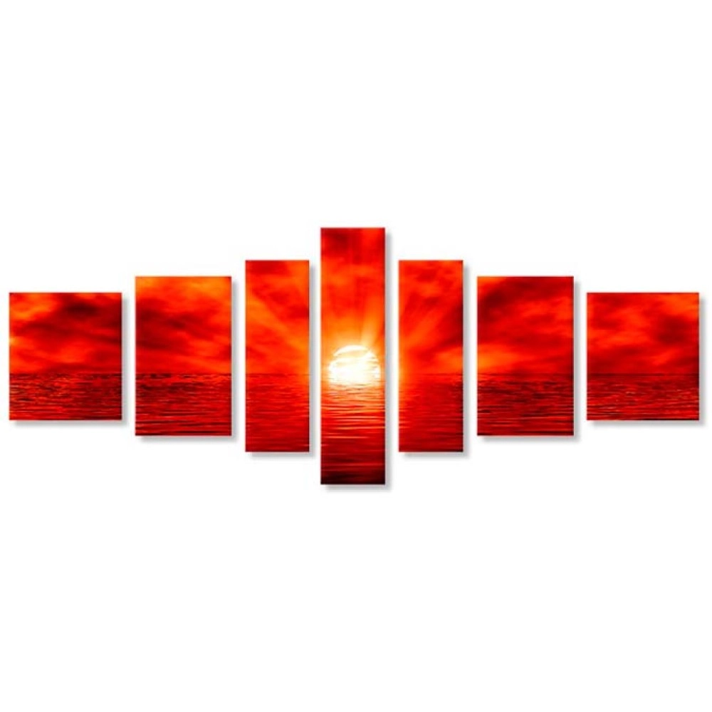 Tablouri canvas Apus in 7 piese 40200