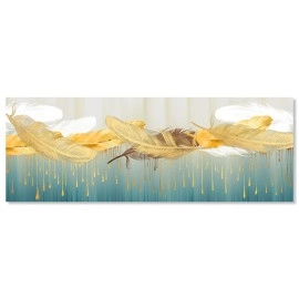 Tablou abstract canvas pene stropi aurii