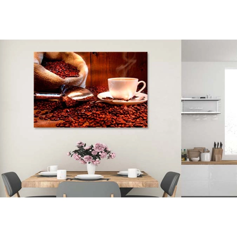 Tablou bucatarie boabe cafea