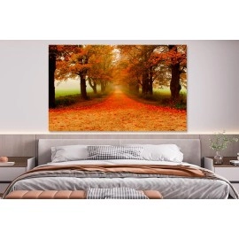 Tablou canvas peisaj drum de toamna