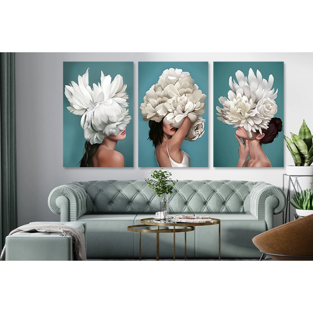 Tablouri canvas moderne femeia floare