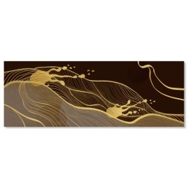 Tablou canvas abstract forme auriu maro