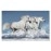 Tablou living 3 cai albi pe plaja