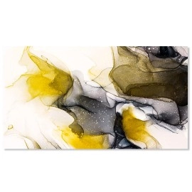 Tablou canvas watercolor galben auriu