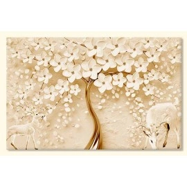 Tablouri abstracte copac cerbi