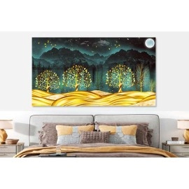 Tablou copacul vietii cu auriu