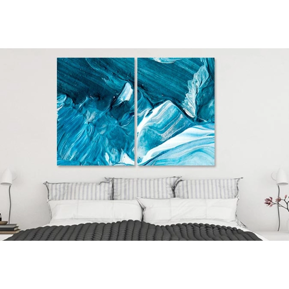 Tablouri arta moderna nuante de albastru