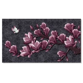 Tablou canvas flori magnolia sangria