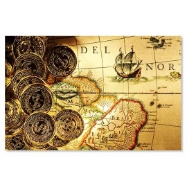 Tablou harta si monede 87169