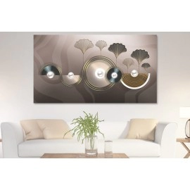 Tablou geometrie si frunze 43169